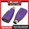 2Pcs USB Female to PS/2 Male Adapter Converter (Purple) for Keyboard Mouse with PS/2 Interface