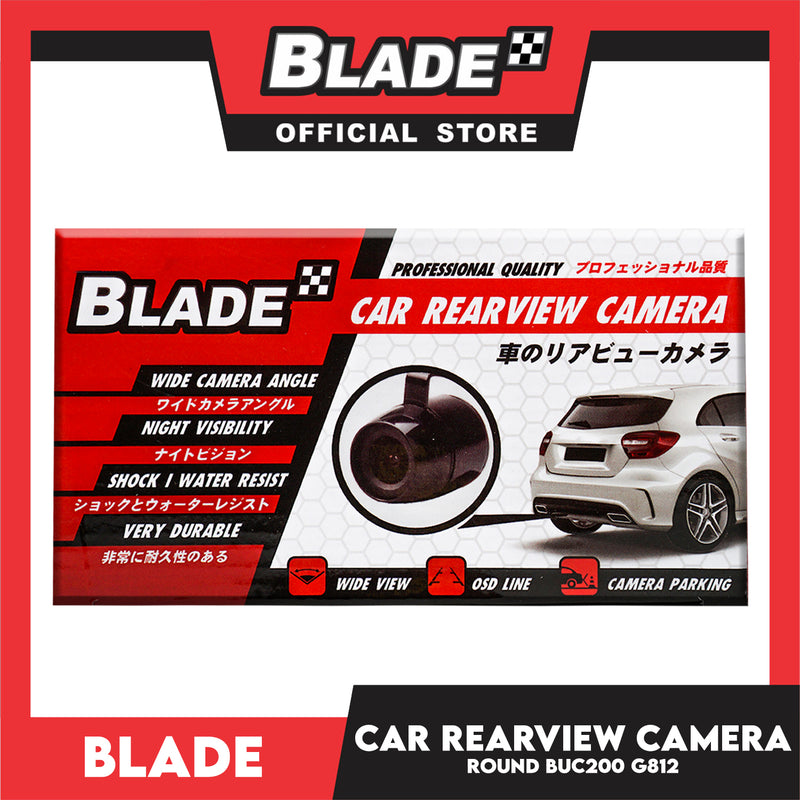 Blade Back Up Camera RND with LED BUC200 G812 (Black) Car Rearview Camera