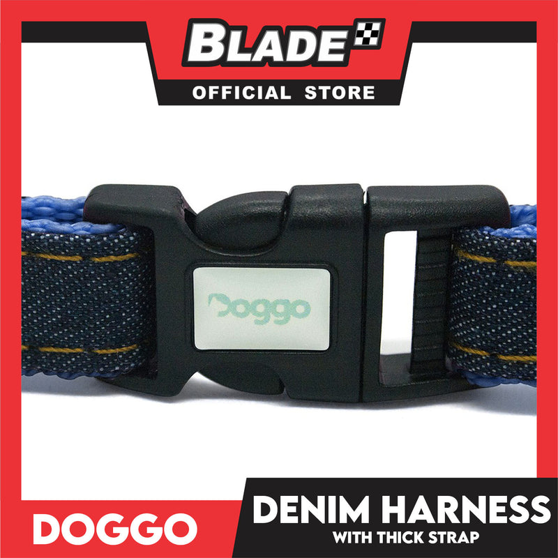 Doggo Denim Harness Large Size (Black) Harness For Dog