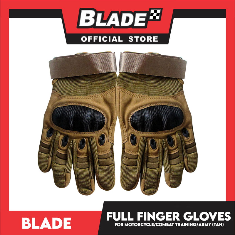 Blade Motorcycle Gloves XL Pair (Tan)- Cycling Motorbike ATV Hunting Hiking Riding Climbing Operating Work Sports Gloves