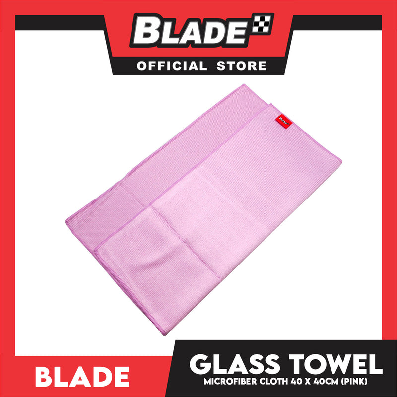 Blade Microfiber Cloth Ultra Soft Glass Towel 40cm x 40cm (Pink)