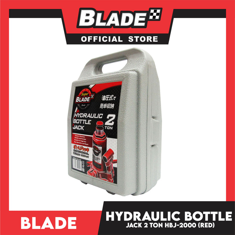 Blade Hydraulic Bottle Jack 2 Ton (Red) for Toyota, Mitsubishi, Honda, Hyundai, Ford, Nissan, Suzuki, Isuzu, Kia, MG and more