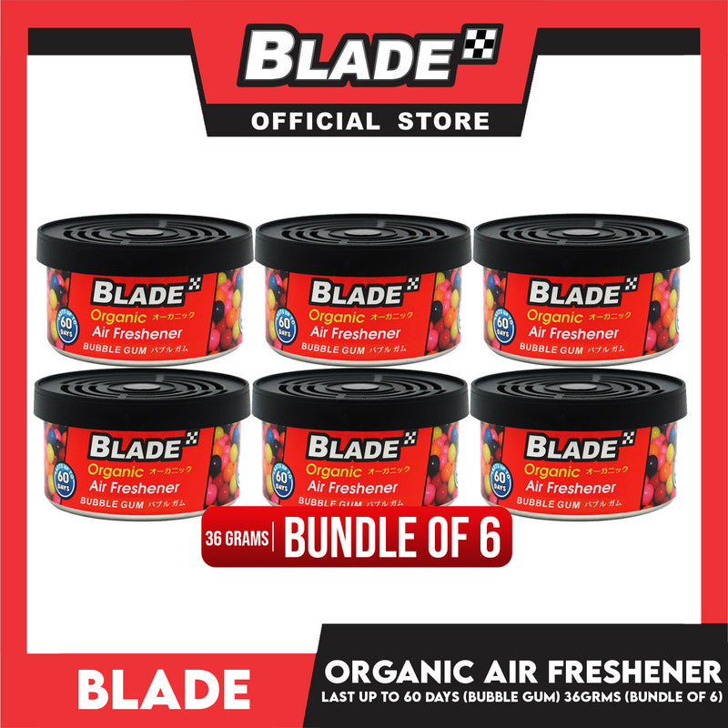 6pcs Blade Organic Air Freshener Bubble Gum 36g