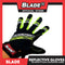 Blade Motorcycle Gloves Full Finger Reflective Color Pair Large- For Bicycle, Motorcycle, Full Palm Protection & Extra Grip