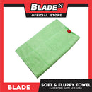 3pcs Blade Microfiber Cloth Soft and Fluffy Towel 40cm x 40cm Green