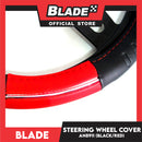 Blade Steering Wheel Cover AN8911 (Red/Black) 38cm for Toyota, Mitsubishi, Honda, Hyundai, Ford, Nissan, Suzuki, Isuzu, Kia, MG and more