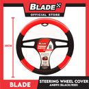 Blade Steering Wheel Cover AN8911 (Red/Black) 38cm for Toyota, Mitsubishi, Honda, Hyundai, Ford, Nissan, Suzuki, Isuzu, Kia, MG and more