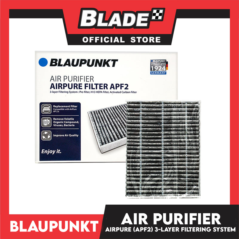 Blaupunkt Air Purifier Airpure Filter APF2 3-Layer Filter System: Pre Filter, H13 Hepa Filter, Active Carbon Filter