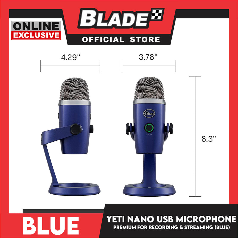 Blue Yeti Nano Premium USB Microphone Recording & Streaming Vivid
