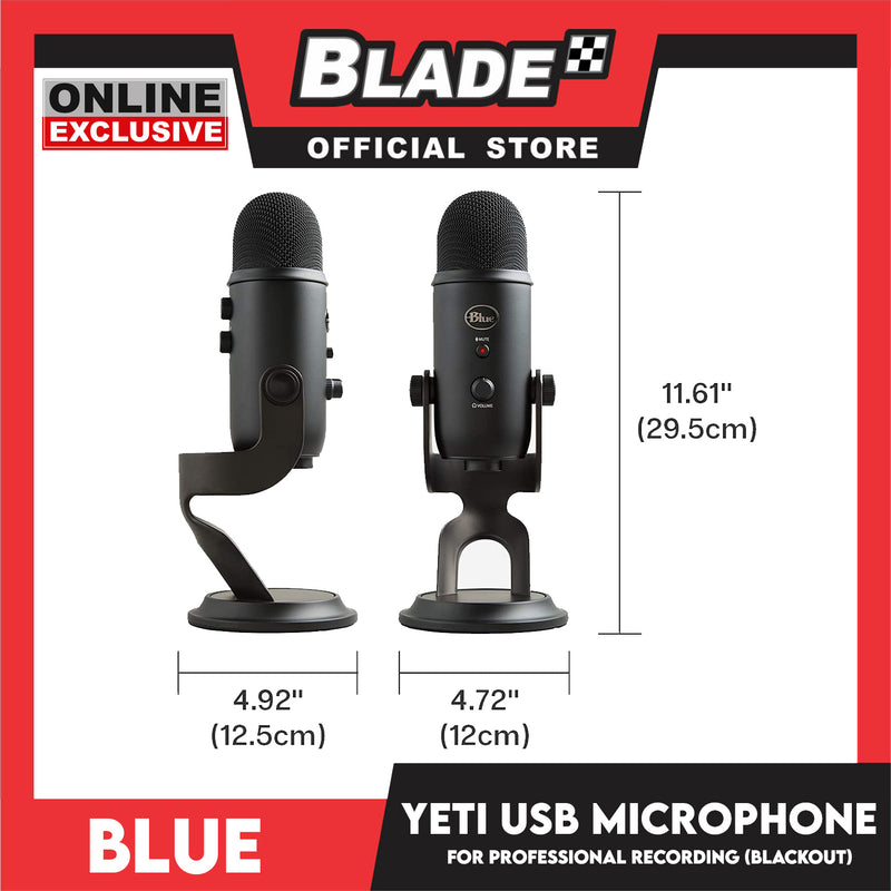 Blue Yeti USB Microphone for Professional Recording (Black Out)