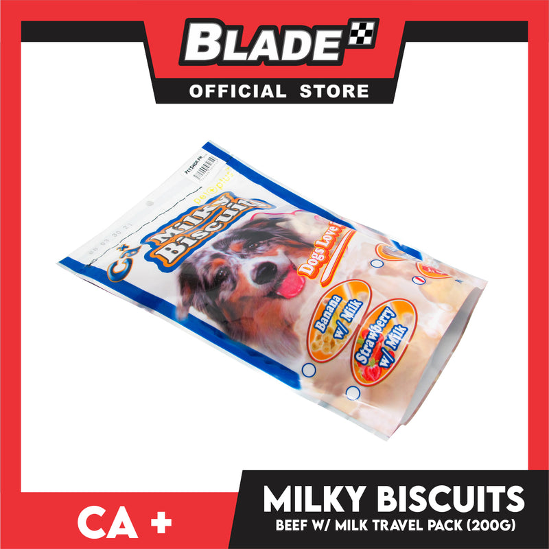 Pet Plus Calcium Milky Biscuit 200g (Beef and Milk Flavor) For Dogs Strong Bones and Teeth