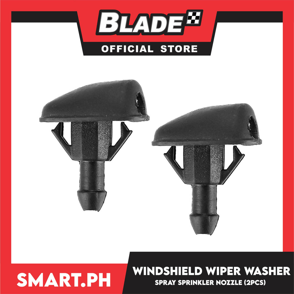 2pcs Car Window Windshield Washer Wiper, Nozzle Water Spray Jet