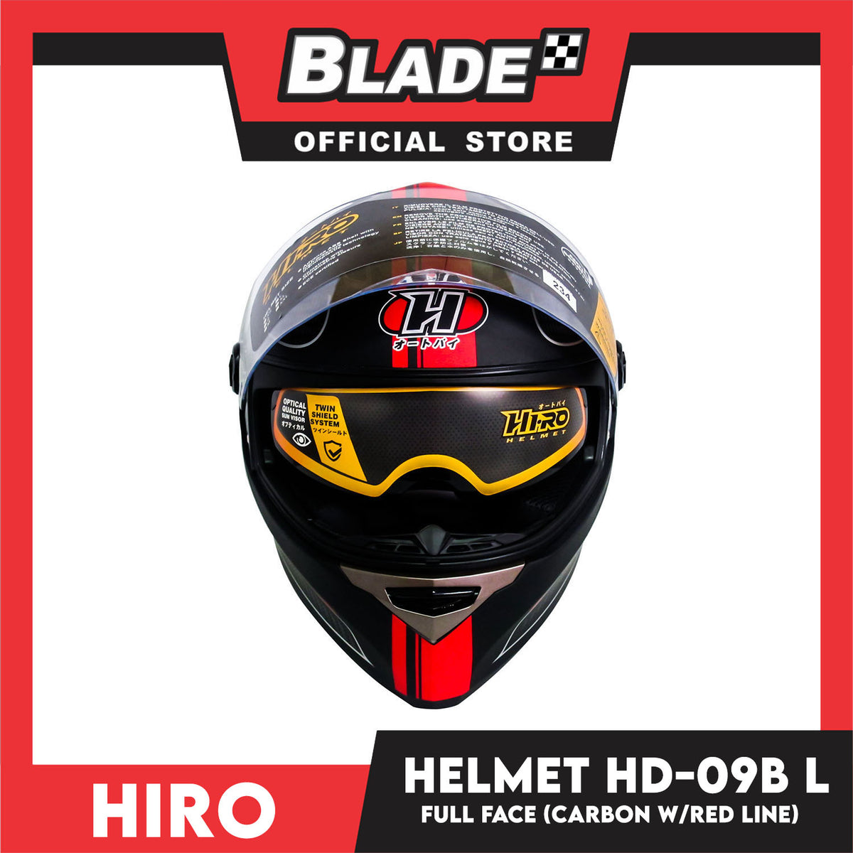 HIRO Helmet HD-09B Carbon (Full face) Large