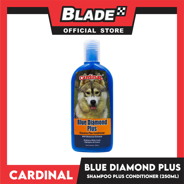 Cardinal Blue Diamond Plus Shampoo Plus Conditioner 250ml For Dogs and Cats
