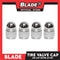 Carfu Tire Valve Cap AC-967 Air Cap Cover Set of 4 (White)