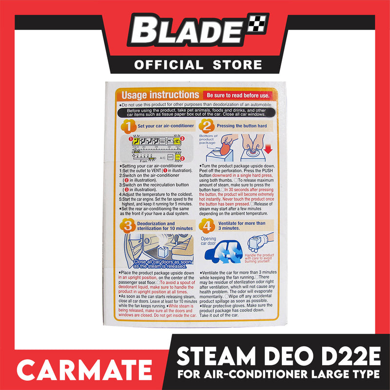 Carmate Steam Deo for Air-Conditioner  AC D22E for Large Car
