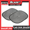 Car Sunshade Pop-Up Plain 44 x 36mm (Black) Set of 2