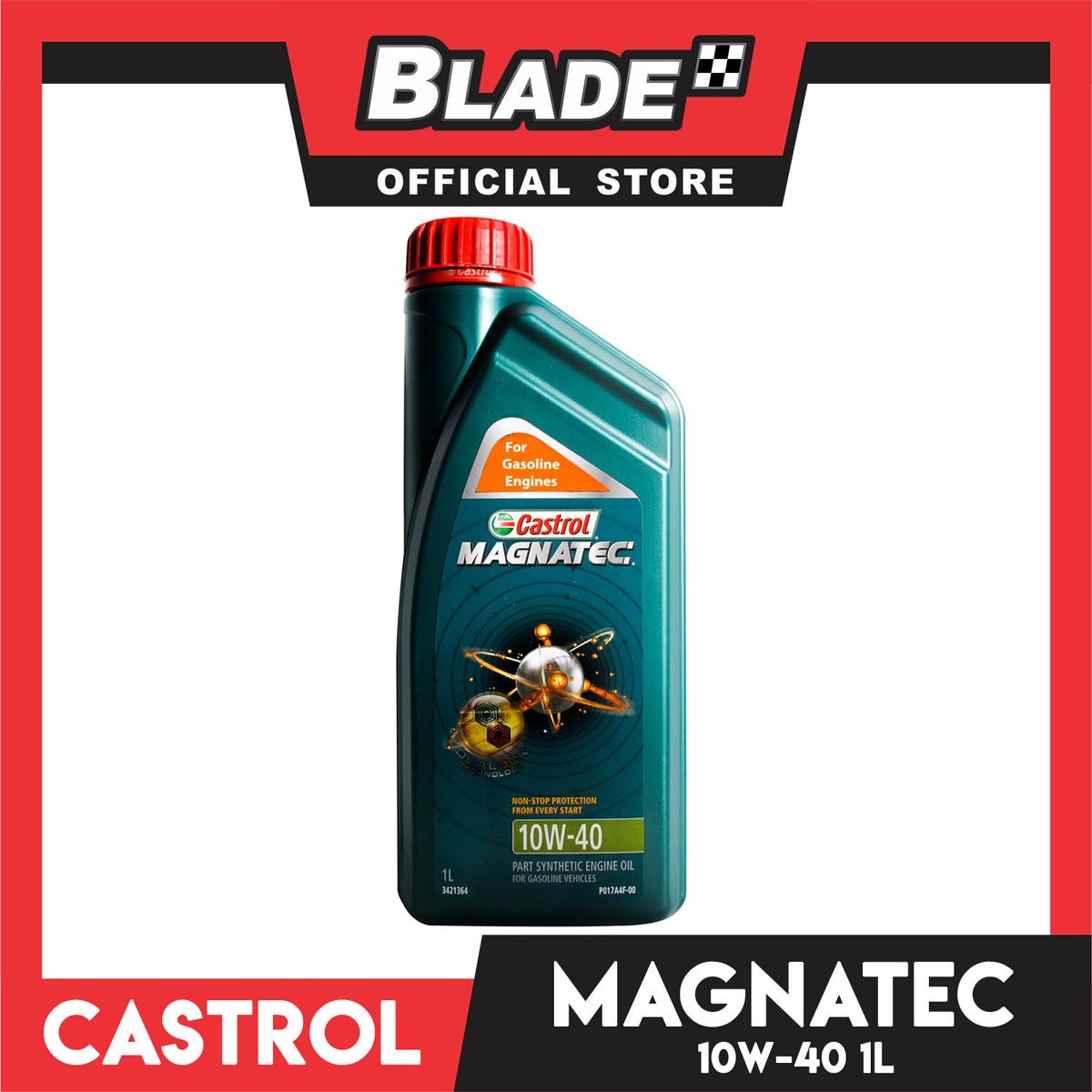 Castrol Magnatec Non-Stop Protection 10W-40 Part Synthetic Engine Oil for Gasoline Vehicles 1L