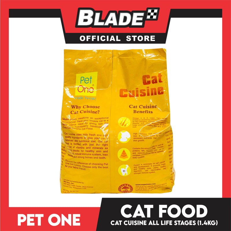 Pet One Cat Cuisine 1.4kg Dry Cat Food