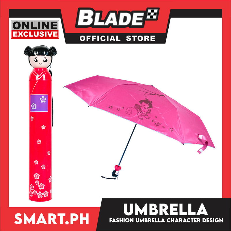 Gifts Folding Umbrella With Character China Doll Design (Assorted Designs and Colors)