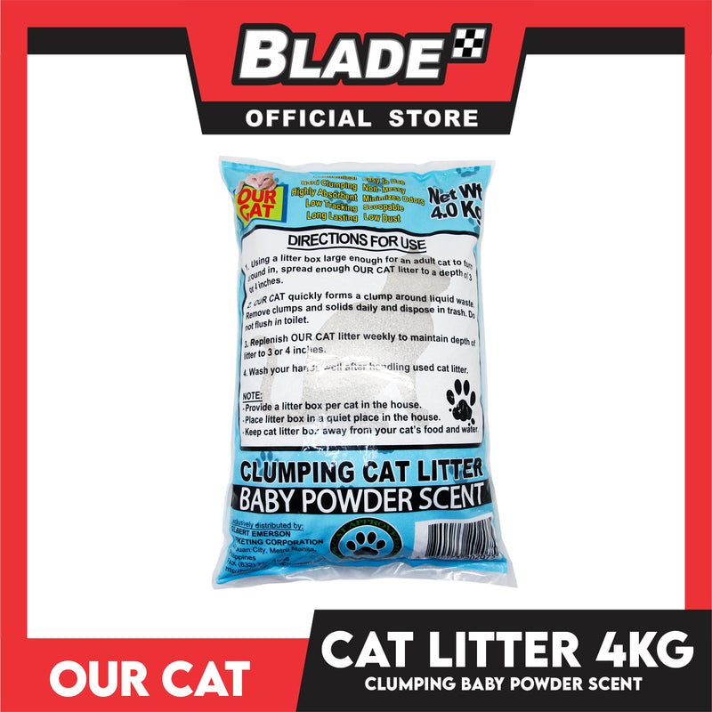 Our Cat Clumping Cat Litter Baby Powder Scent 4kg