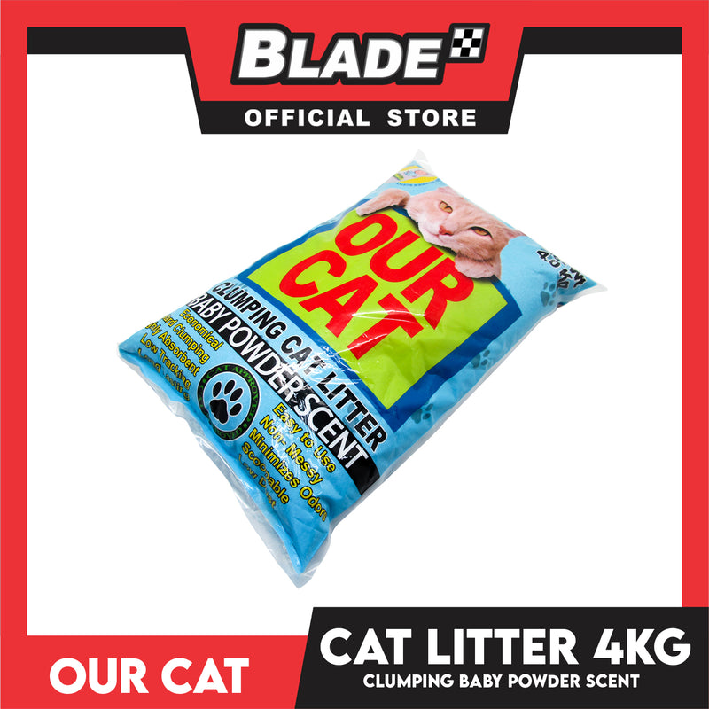 Our Cat Clumping Cat Litter Baby Powder Scent 4kg