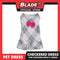 Pet Cloth Pink Checkered Dress with Pink Ribbon Design (Small)
