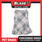 Pet Cloth Pink Checkered Dress with Pink Ribbon Design (Small)