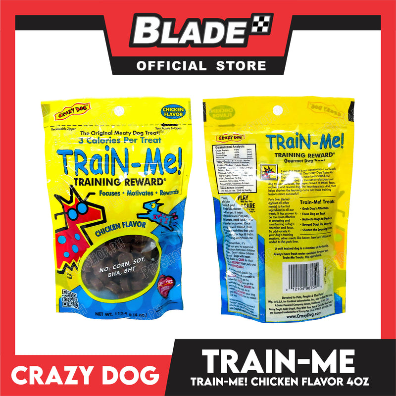 Crazy Dog Train-Me! Chicken Flavor 4oz Dog Treats