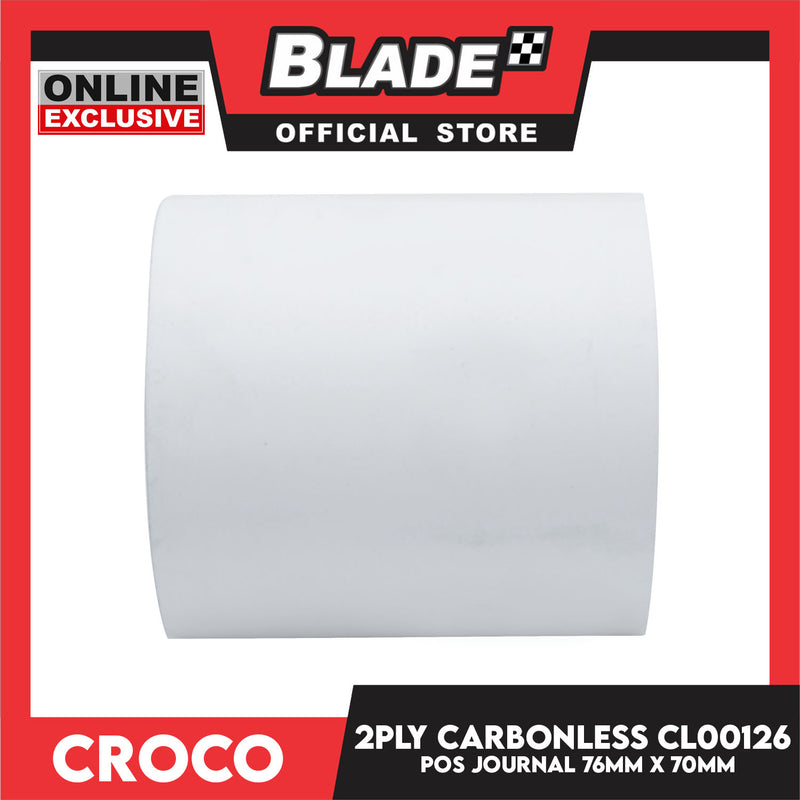 Croco 2PLY Carbonless CL00126 Journal 76x70mm Thermal Paper for POS Printer