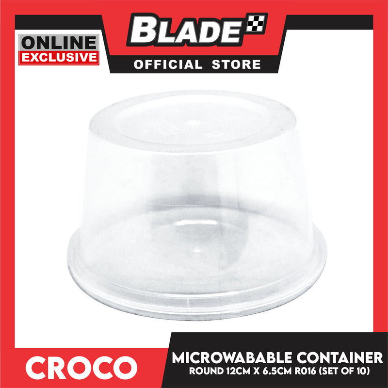 Croco Microwavable Container Round 12x6.5cm R016 (Set of 10)