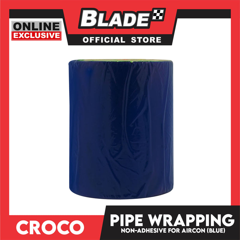 Croco Pipe Wrapping Tape Non-Adhesive 4x45'' 1roll (Blue) Easy to Apply for Aircon Wires
