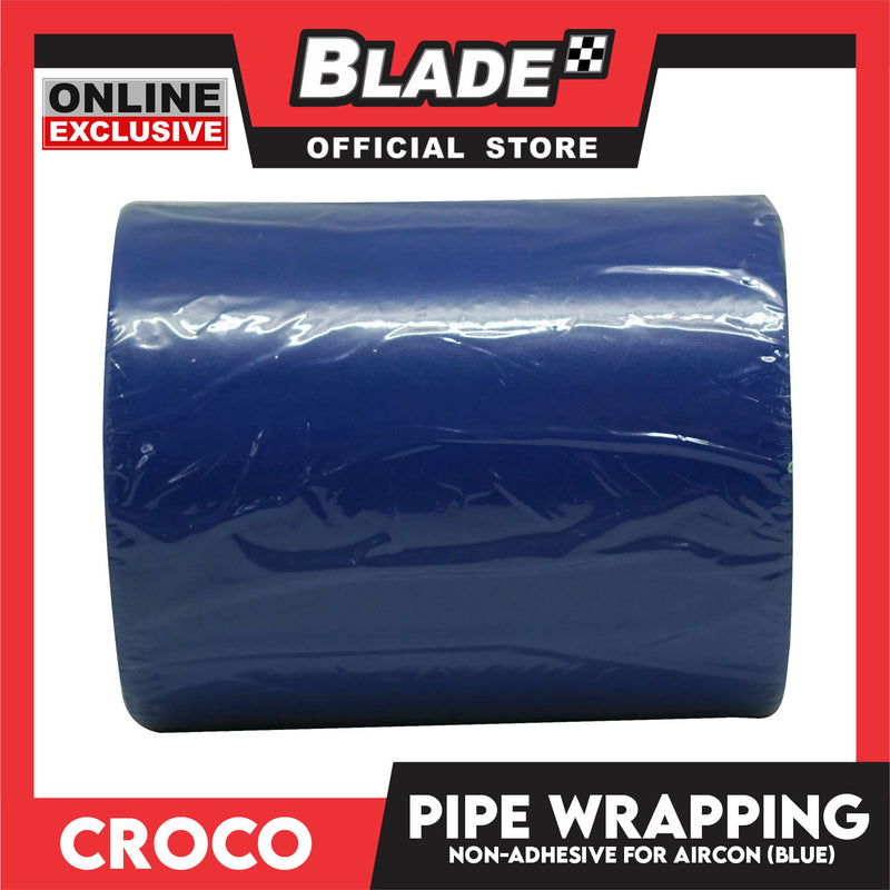 Croco Pipe Wrapping Tape Non-Adhesive 4x45'' 1roll (Blue) Easy to Apply for Aircon Wires
