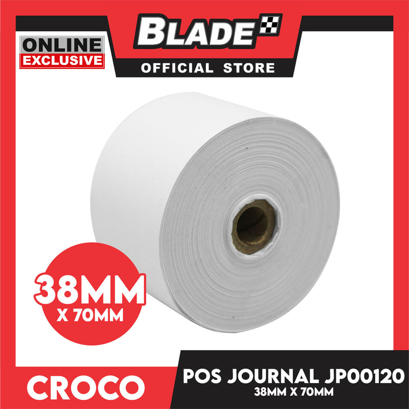 Croco POS Journal JP00120 38x70mm Roll Paper Cash Register POS Receipt Paper Thermal Paper