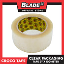 Croco Tape Clear Packaging Tape 2" x 100M (Clear) for Strong, Secure & Sticky Seal For Parcels & Boxes. Labeling Tape For Organization