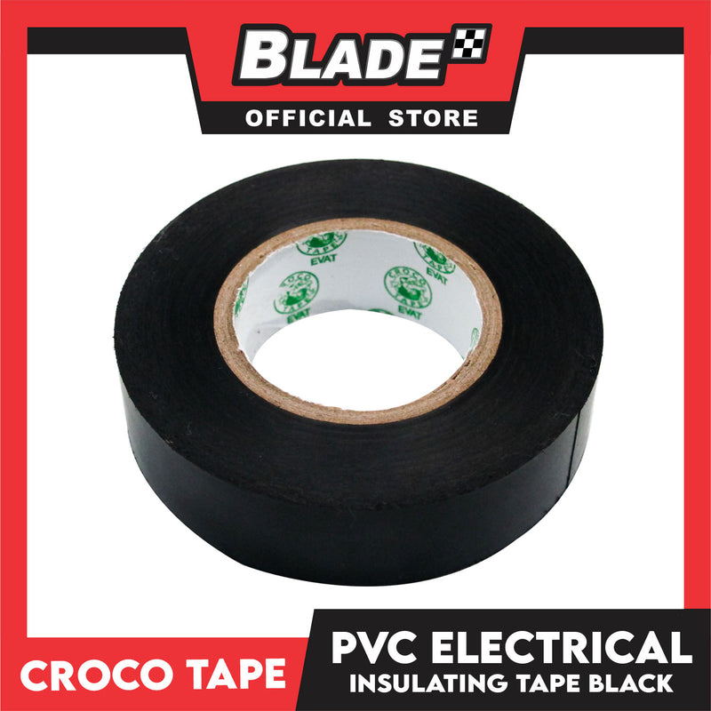 Croco Tape Flame Retardant PVC Electrical Insulating Tape 19mm x 16m (Black)