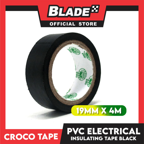 Croco Tape Flame Retardant PVC Electrical Insulating Tape 19mm x 4m (Black)