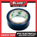 Croco Tape Flame Retardant PVC Electrical Insulating Tape 19mm x 4m Bundle of 12 (Blue)