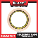 Croco Tape Masking Tape 48mm x 25yards (Beige) Bundle of 12 General Purpose for Home and Office use