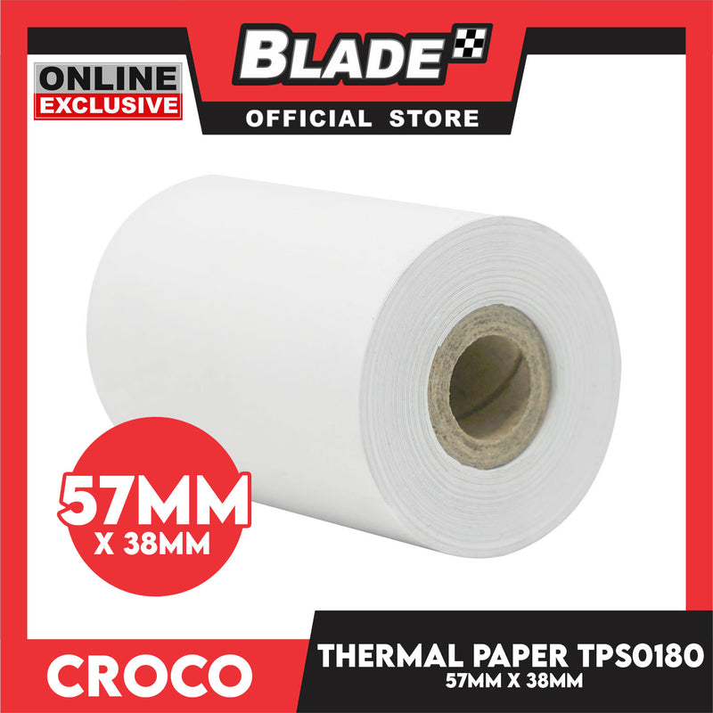 Croco Thermal Paper TPS0180 57x38mm for Cash Receipt Thermal Printer