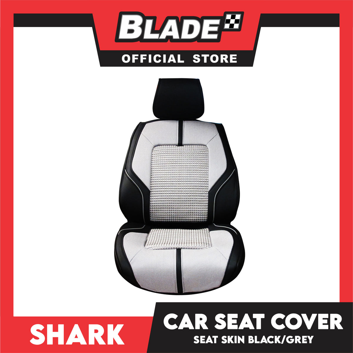 Shark Seat Cover Car Seat Skins with Ice Knit Black/Gray