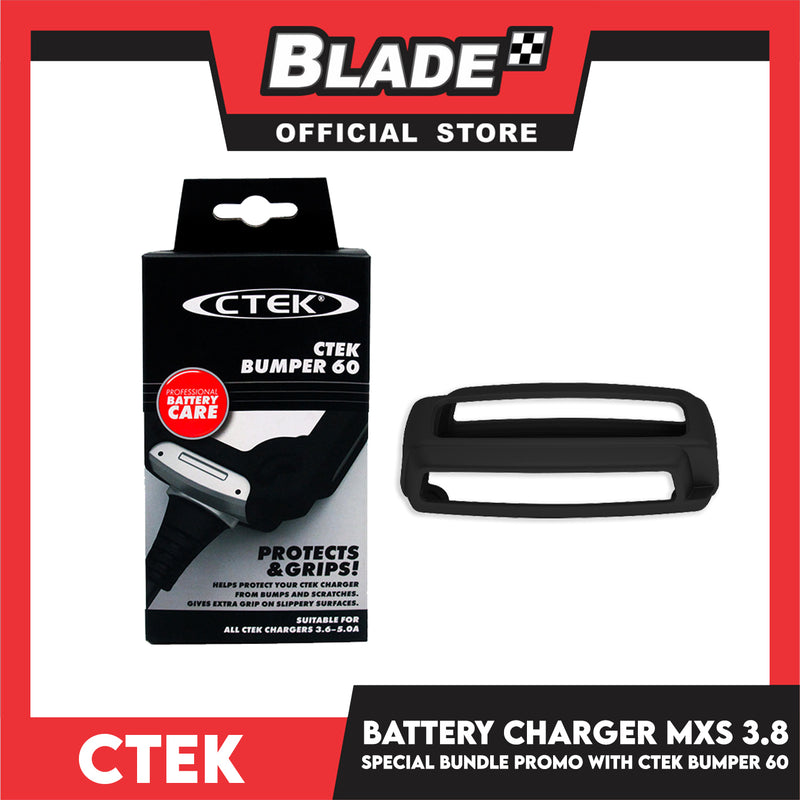 Ctek Battery Charger MXS 3.8 12V/3.8A with Ctek Bumper 60 Special Bundle Promo!
