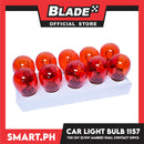 10pcs Halogen Perfect Bulb Car Light Bulb 1157 T20 12V 21-5W (Amber Copper Base) Dual Contact, Car Light Indicator Reversing Light Bulb Stop Light Rear Turn Signal