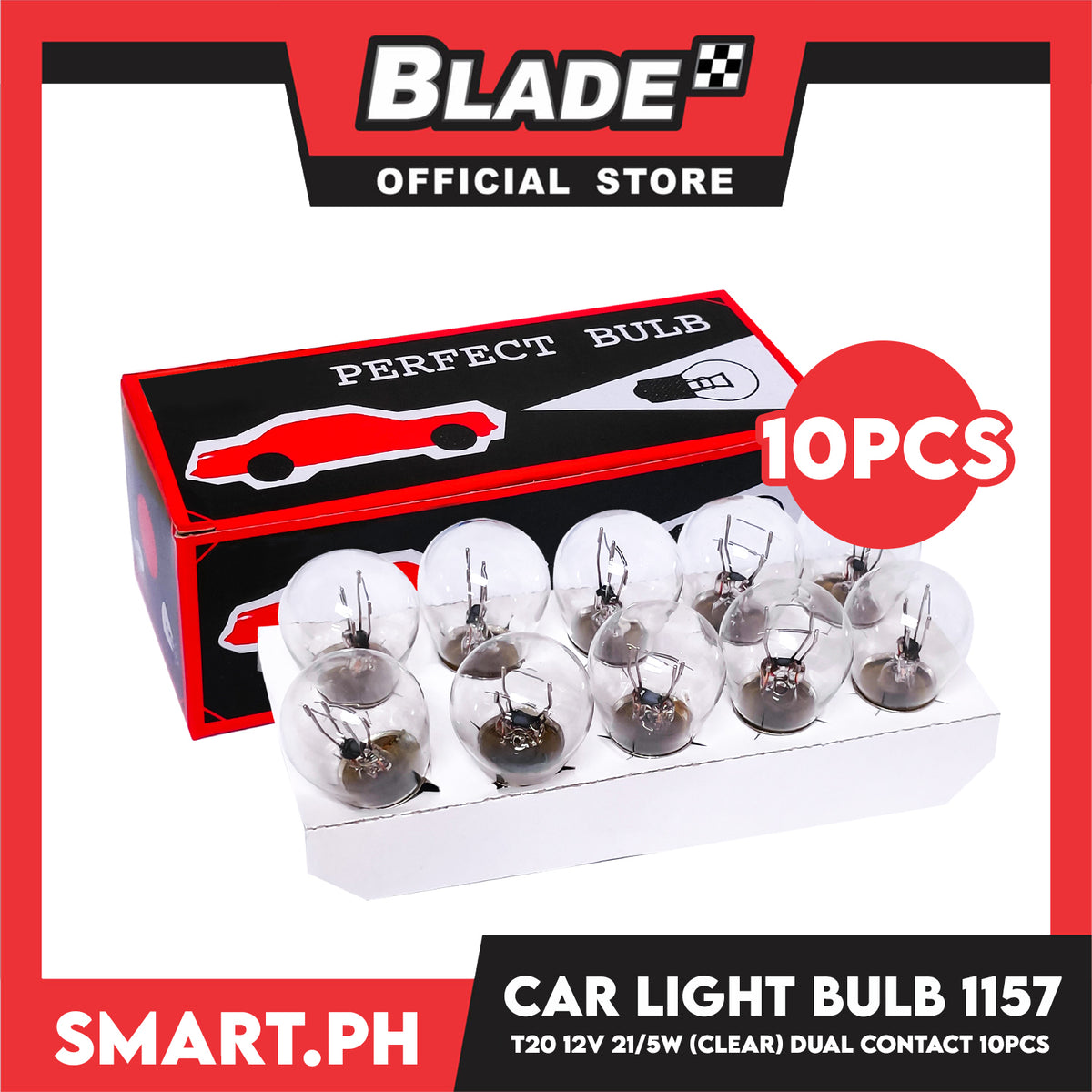 10pcs Halogen Perfect Bulb Car Light Bulb 1157 T20 12V 21-5W (Clear Copper  Base) Dual Contact, Car Light Indicator Reversing Light Bulb Stop Light Rear Turn Signal