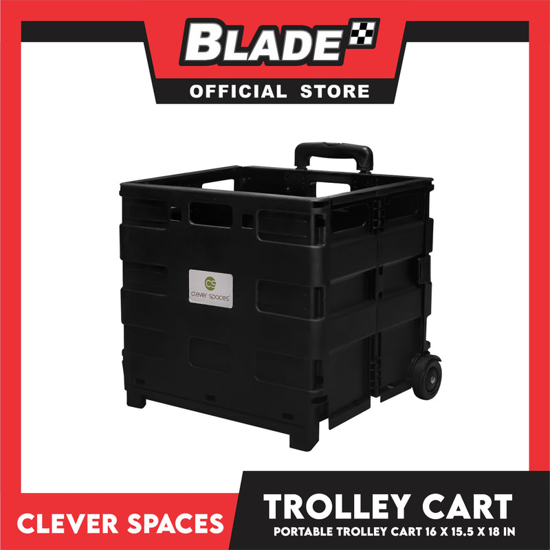 Clever Spaces Foldable Trolley Cart (Dark Grey)