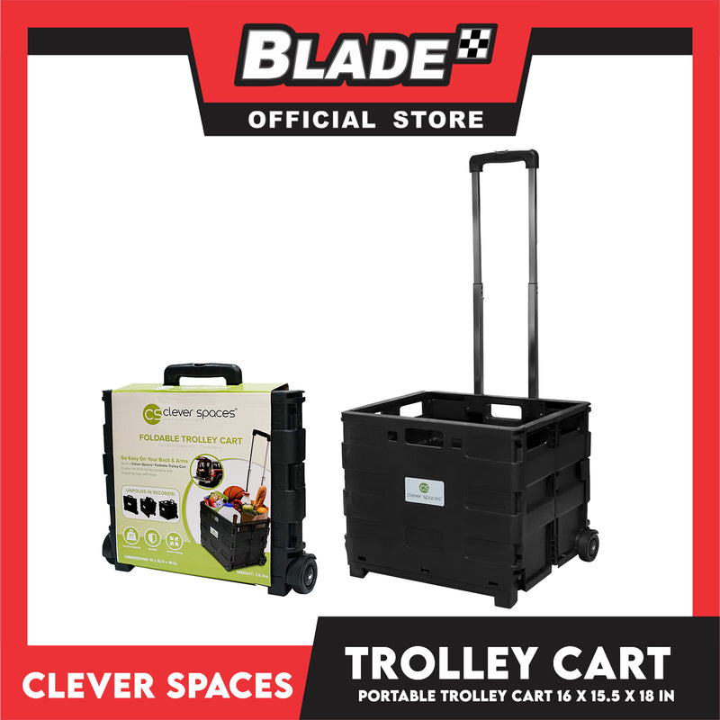 Clever Spaces Foldable Trolley Cart (Dark Grey)