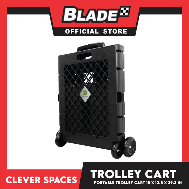 Clever Spaces Fordable Utility Cart Color Black Tall