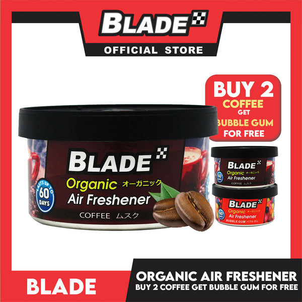 Blade Organic Air Freshener 36g Buy 2 Coffee Get 1 Free Bubble Gum