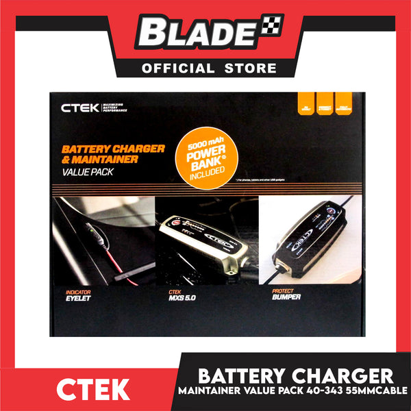 Ctek Battery Charger and Maintainer Value Pack 40-343