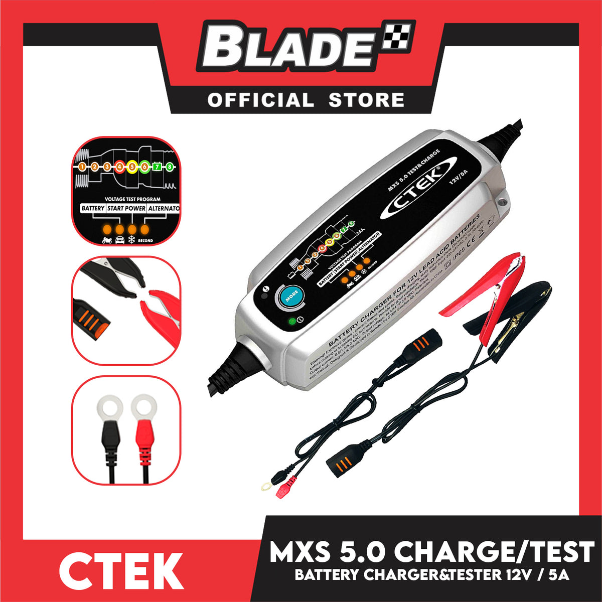 Ctek Battery Charger and Tester MSX 5.0 56-721 Test and Charge 12/V5A